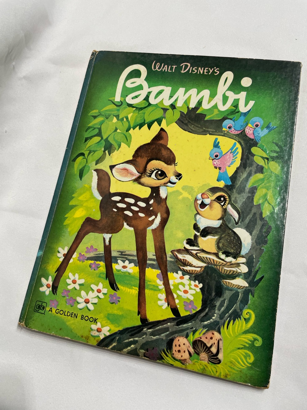 VINTAGE Disney Bambi Oversized Hardcover Storybook Used Condition as pictured